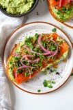 Smoked Salmon Toast with Smashed Edamame